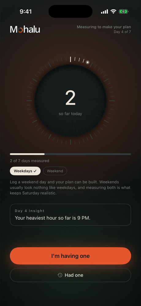 Mohalu observation week, day 4 of 7, logging without a plan